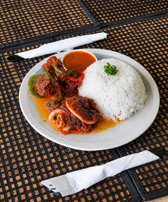 White Rice & Stew